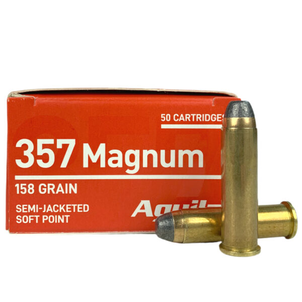 an image of the product Aguila .357 Magnum 158 Gr. Semi Jacketed Soft Point- Box of 50