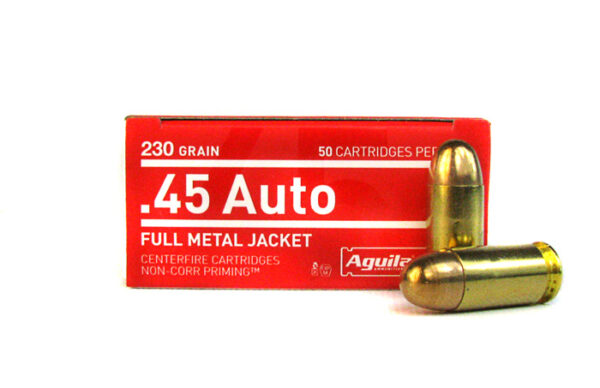 Aguila .45 ACP 230 Gr. Full Metal Jacket- Box of 50