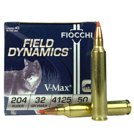 Fiocchi Field Dynamics .204 Ruger 32 Gr. Hornady V-Max- Box of 50- 204HVA