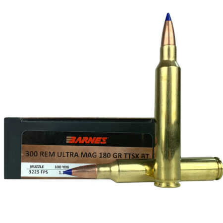 Barnes VOR-TX .300 Remington Ultra Magnum 180 Gr. Tipped TSX Bullet Boat Tail- Lead-Free- Box of 20