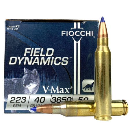 Fiocchi Field Dynamics .223 Remington 40 Gr. Hornady V-Max- Box of 50- 223HVB50