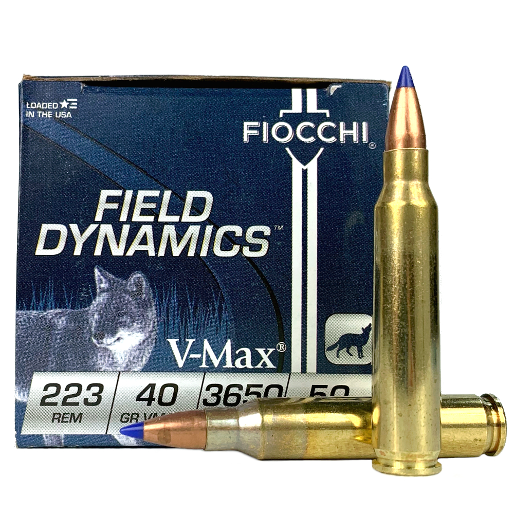 Fiocchi Field Dynamics .223 Remington 40 Gr. Hornady V-Max