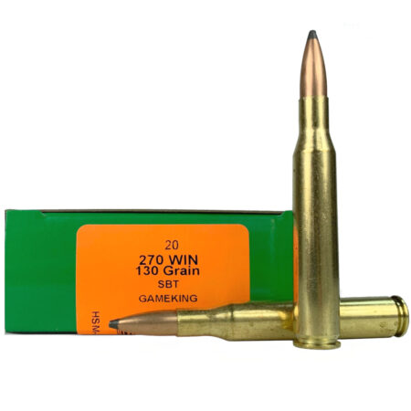 HSM .270 Winchester 130 Gr. Sierra GameKing Soft Point Boat Tail- Box of 20- 270-12-N