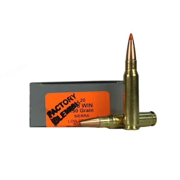 HSM Factory Blemish Low Recoil .308 Winchester 150 Gr. Sierra Tipped Spitzer Boat Tail- Box of 20