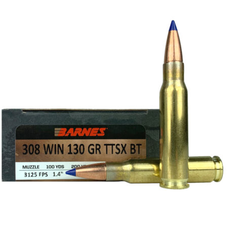 Barnes VOR-TX .308 Winchester 130 Gr. Tipped TSX Bullet Boat Tail- Lead-Free- Box of 20