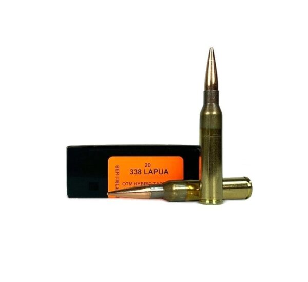 HSM Trophy Gold .338 Lapua 250 Gr. OTM Tactical Hybrid- Lapua Brass- COAL 3.760- Box of 20