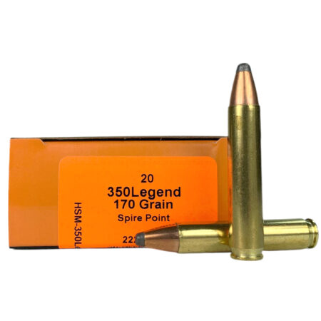 HSM .350 Legend 170 Gr. Hornady Interlock Spire Point- Box of 20- 350Legend-1-N