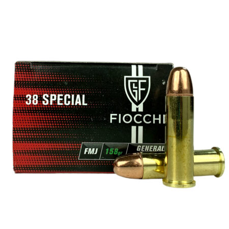 Fiocchi .38 Special 158 Gr. Full Metal Jacket- Box of 50- 38G-2