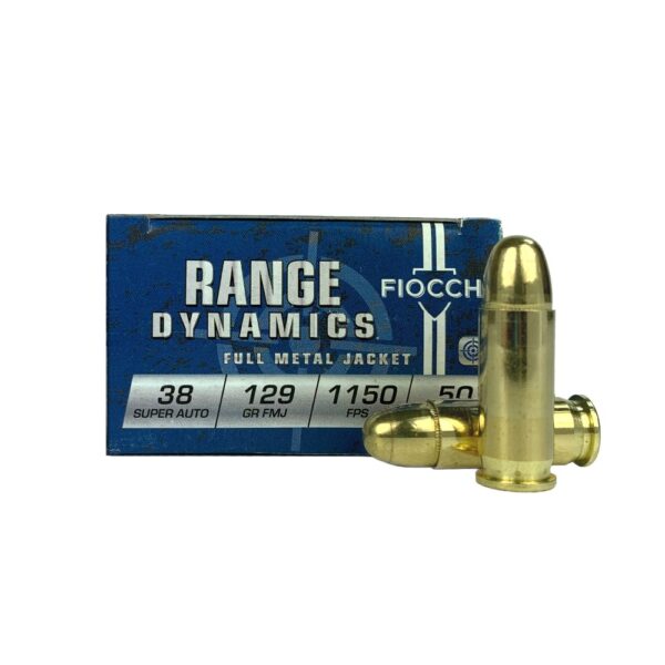 Fiocchi Range Dynamics .38 Super 129 Gr. Full Metal Jacket- Box of 50