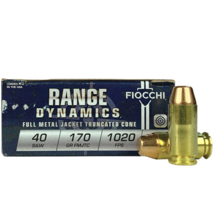Fiocchi Range Dynamics .40 S&W 170 Gr. Full Metal Jacket Truncated Cone- Box of 50- 40SWA