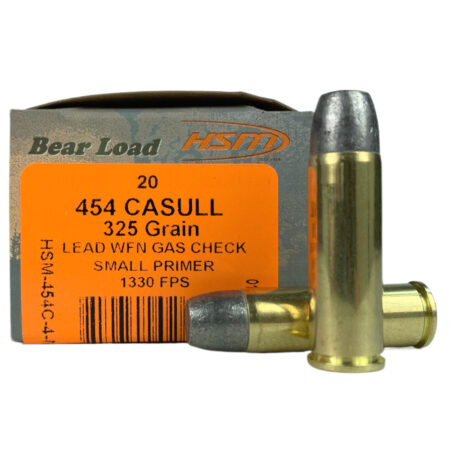 HSM "Bear Load" .454 Casull 325 Gr. Lead WFN Gas Check - Box of 20- 454C-4-N-20