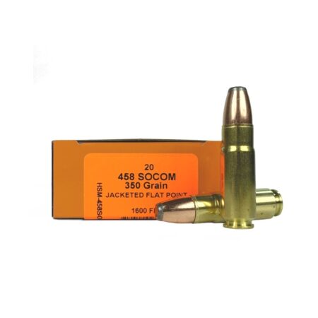 HSM .458 SOCOM 350 Gr. Jacketed Flat Point- Box of 20
