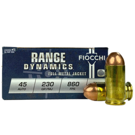 Fiocchi Range Dynamics .45 ACP 230 Gr. Full Metal Jacket- Box of 50- 45A