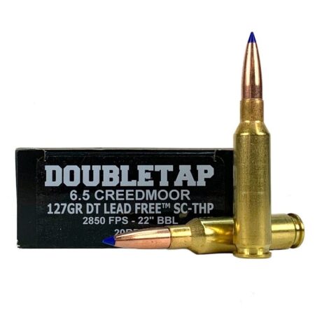 an image of the product Doubletap 6.5 Creedmoor 127 Gr. DT Solid Copper Tipped Hollow Point- Lead Free- Box of 20- 65CM127X
