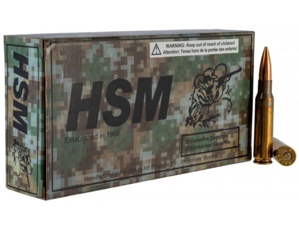 HSM 7.62x39mm 124 Gr. Full Metal Jacket- Box of 20