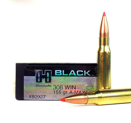 Hornady Black .308 Winchester 155 Gr. A-Max- Box of 20