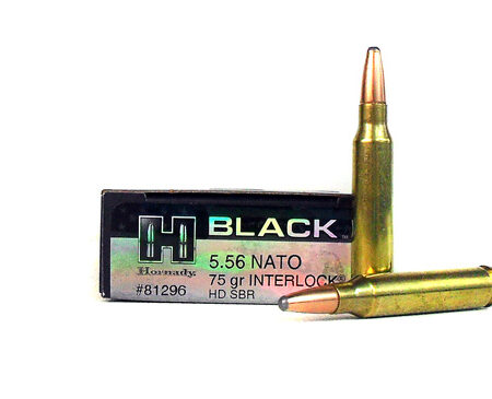 Hornady Black 5.56x45mm NATO 75 Gr. Interlock HD SBR- Box of 20