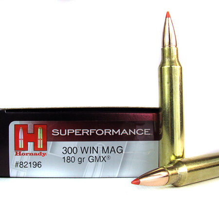 Hornady Superformance GMX .300 Winchester Magnum 180 Gr. GMX Boat Tail- Lead-Free- Box of 20