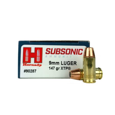 Hornady Subsonic 9mm Luger 147 Gr. XTP Jacketed Hollow Point- Box of 20