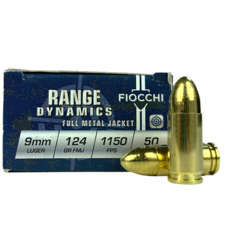 Fiocchi Range Dynamics 9mm Luger 124 Gr. Full Metal Jacket- Box of 50- 9APB