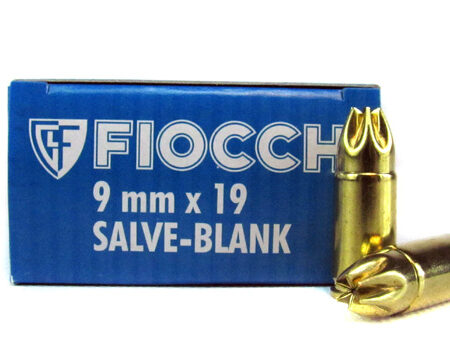 an image of the product Fiocchi 9mm Luger Blanks- Box of 50 - FC9MMBL