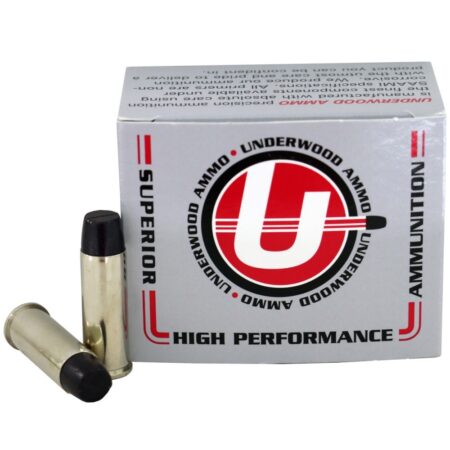 Underwood .44 Remington Magnum 305 Gr. Black Cherry Coated Flat Nose- Gas Check- Box of 20- A723