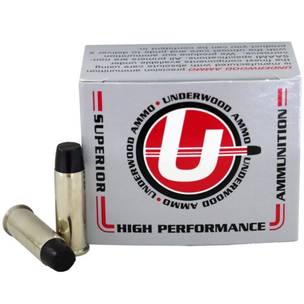 Underwood .44 Remington Magnum 305 Gr. Black Cherry Coated Flat Nose- Gas Check- Box of 20- A723