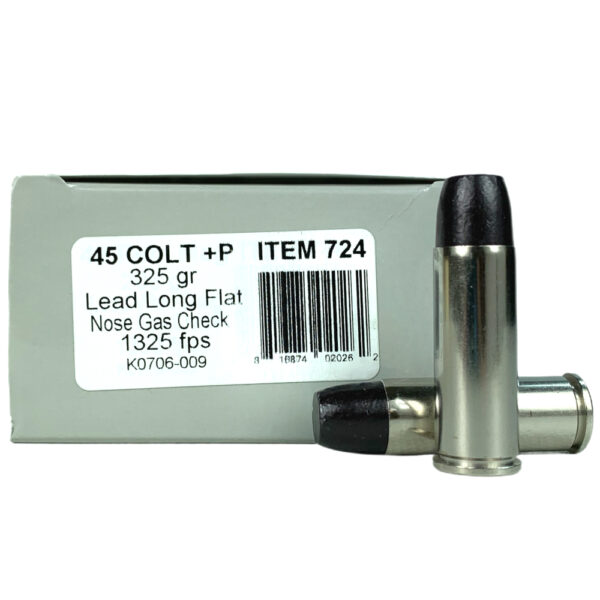 Underwood .45 Colt +P 325 Gr. Black Cherry Coated Lead Long Flat Nose- Gas Check- Box of 20- A724
