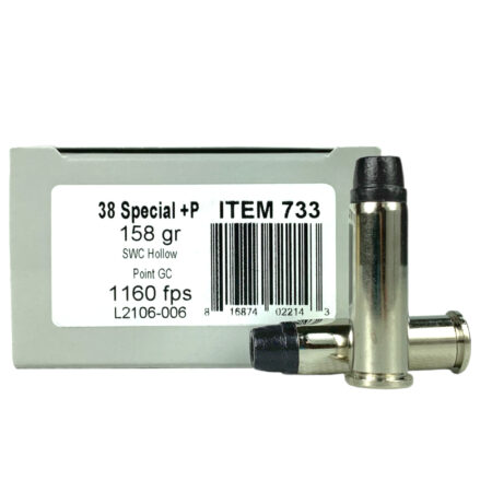 Underwood .38 Special +P 158 Gr.  Black Cherry Coated Semi-Wadcutter Hollow Point- Gas Check- Box of 20- A733