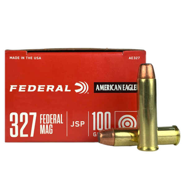 an image of the product Federal American Eagle .327 Federal Magnum 100 Gr. JSP- Box of 50- AE327