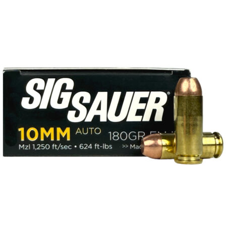 SIG SAUER Elite Performance 10mm AUTO 180 Gr. Full Metal Jacket- Box of 50
