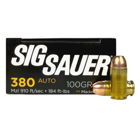 SIG SAUER Elite Performance .380 ACP 100 Gr. Full Metal Jacket- Box of 50