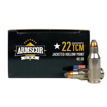 an image of the product Armscor USA .22 TCM 40 Gr. Jacketed Hollow Point- Box of 50 - FAC22TCM-1N