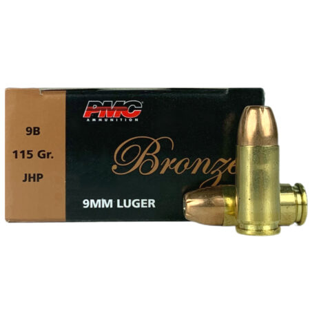 PMC Bronze 9mm Luger 115 Gr. JHP- Box of 50
