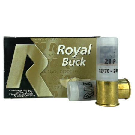 Rio Royal Buck 12 Ga 2-3/4" 21 Pellets #4 Buckshot- Box of 5