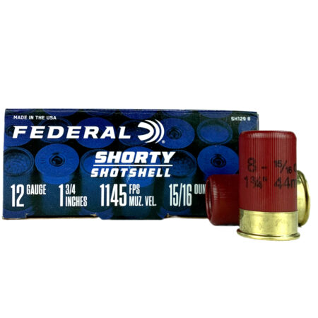 an image of the product Federal Shorty Shotshells 12 Gauge 1-3/4" 15/16 oz #8 Shot- Box of 10