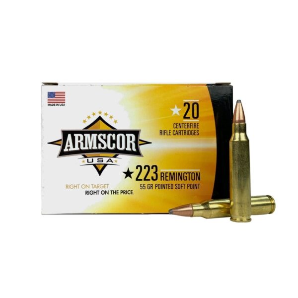 Armscor USA .223 Remington 55 Gr. Pointed Soft Point- Box of 20