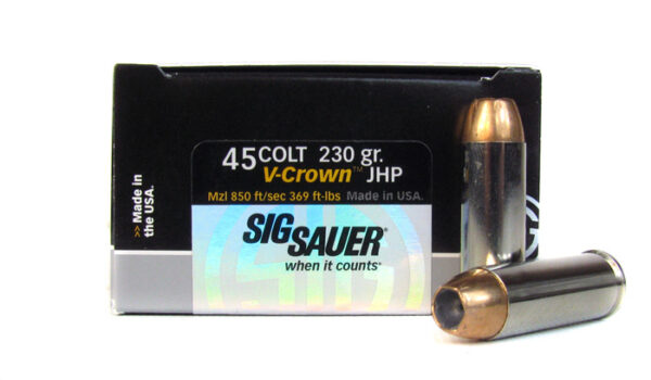 SIG SAUER Elite Performance .45 Colt 230 Gr. V-Crown JHP- Box of 20