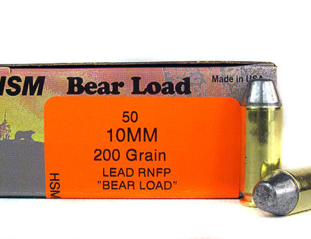HSM 10mm Auto 200 Gr. Lead RNFP "Bear Load"- Box of 50