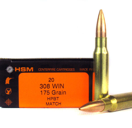 HSM .308 Winchester 175 Gr. Sierra MatchKing Hollow Point Boat Match- Box of 20