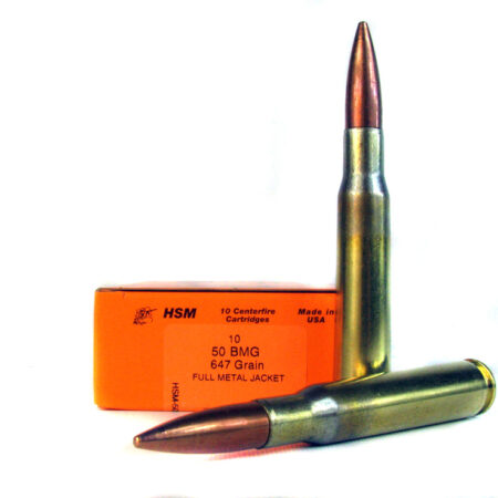 HSM .50 BMG 647 Gr. Full Metal Jacket- Box of 10