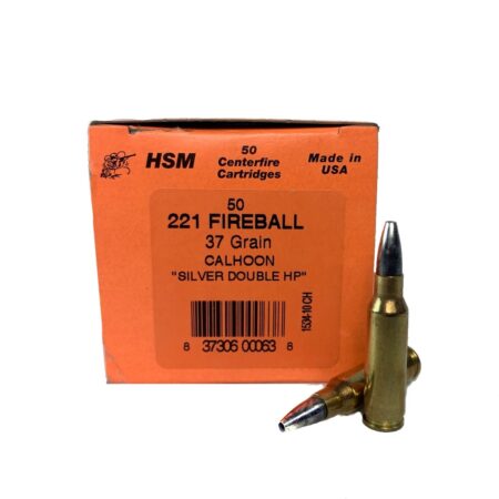HSM .221 Fireball 37 Gr. Calhoon Silver Double Hollow Point- Box of 50- 221FB-1-N