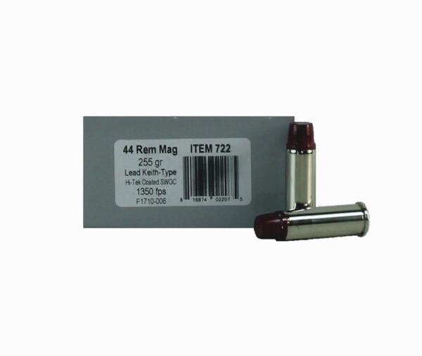 Underwood .44 Remington Magnum 255 Gr. Hi-Tek Keith-Type Semi-Wadcutter- Gas Check- Box of 20