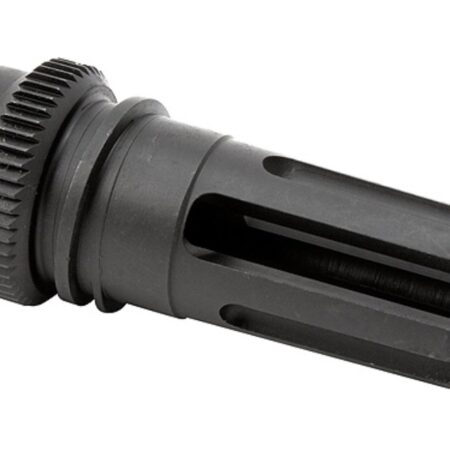 an image of the product AAC Blackout Flash Hider 51-Tooth Ratchet Suppressor Mount 7.62mm AR-10, LR-308 5/8"-24 Thread- Steel Matte - 100209