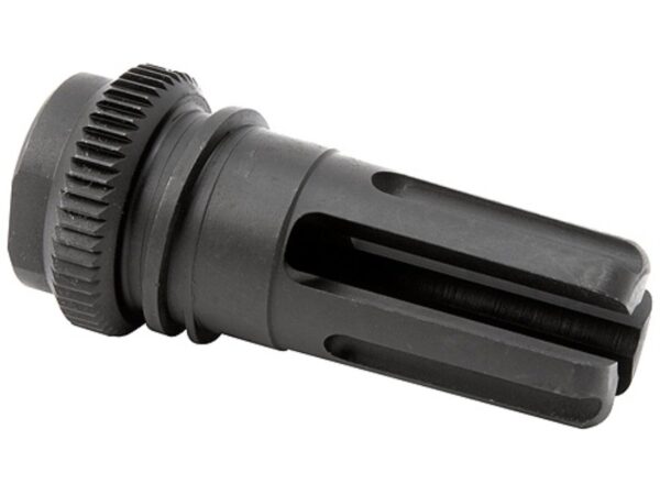 an image of the product AAC Blackout Flash Hider 51-Tooth Ratchet Suppressor Mount 7.62mm AR-10, LR-308 5/8"-24 Thread- Steel Matte - 100209