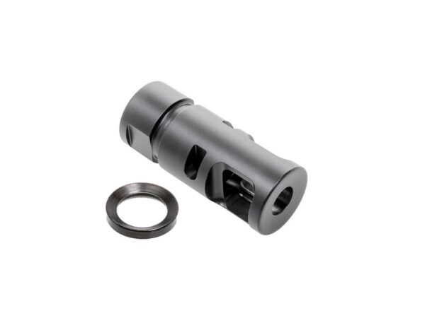 an image of the product CMMG AR-15 5.56mm SV Muzzle Brake 1/2"-28 Thread- Steel Matte - 55DA577