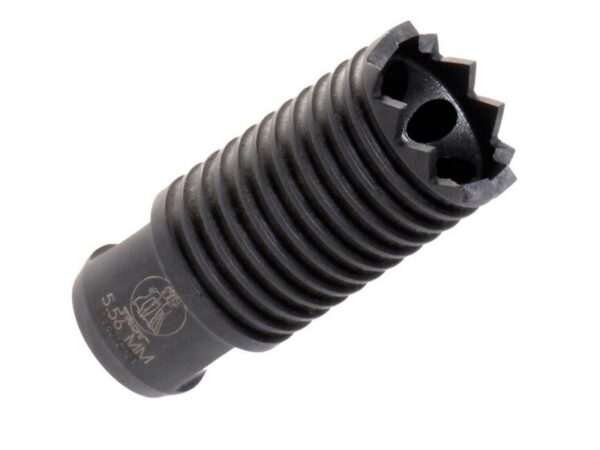 an image of the product Troy Industries AR-15 5.56mm Claymore Muzzle Brake- 1/2"-28 Thread- Matte - SBRA-CLM-05BT-0