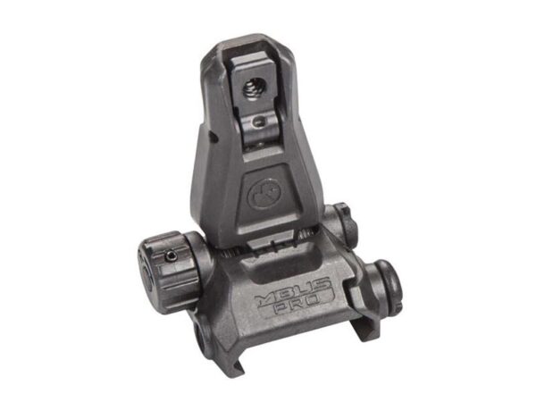 an image of the product MAGPUL Flip Up Rear Sight MBUS Pro AR-15- Steel- BLACK - MAG276-BLK