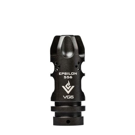 an image of the product VG6 Precision AR-15 .223/5.56 Epsilon Style Muzzle Brake 1/2"x28 Thread with Crush Washer- Black Nitride - APVG100004A
