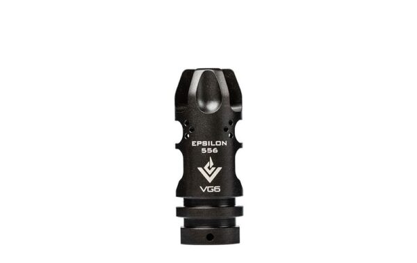 an image of the product VG6 Precision AR-15 .223/5.56 Epsilon Style Muzzle Brake 1/2"x28 Thread with Crush Washer- Black Nitride - APVG100004A